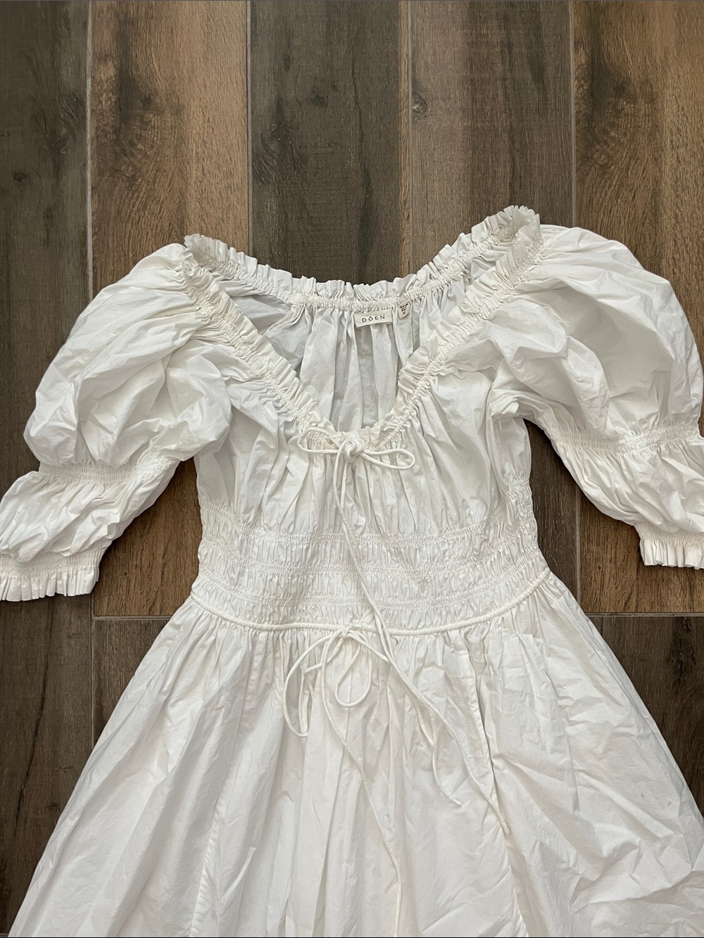 Doen Ischia Dress White Size Medium - Picture 5 of 9